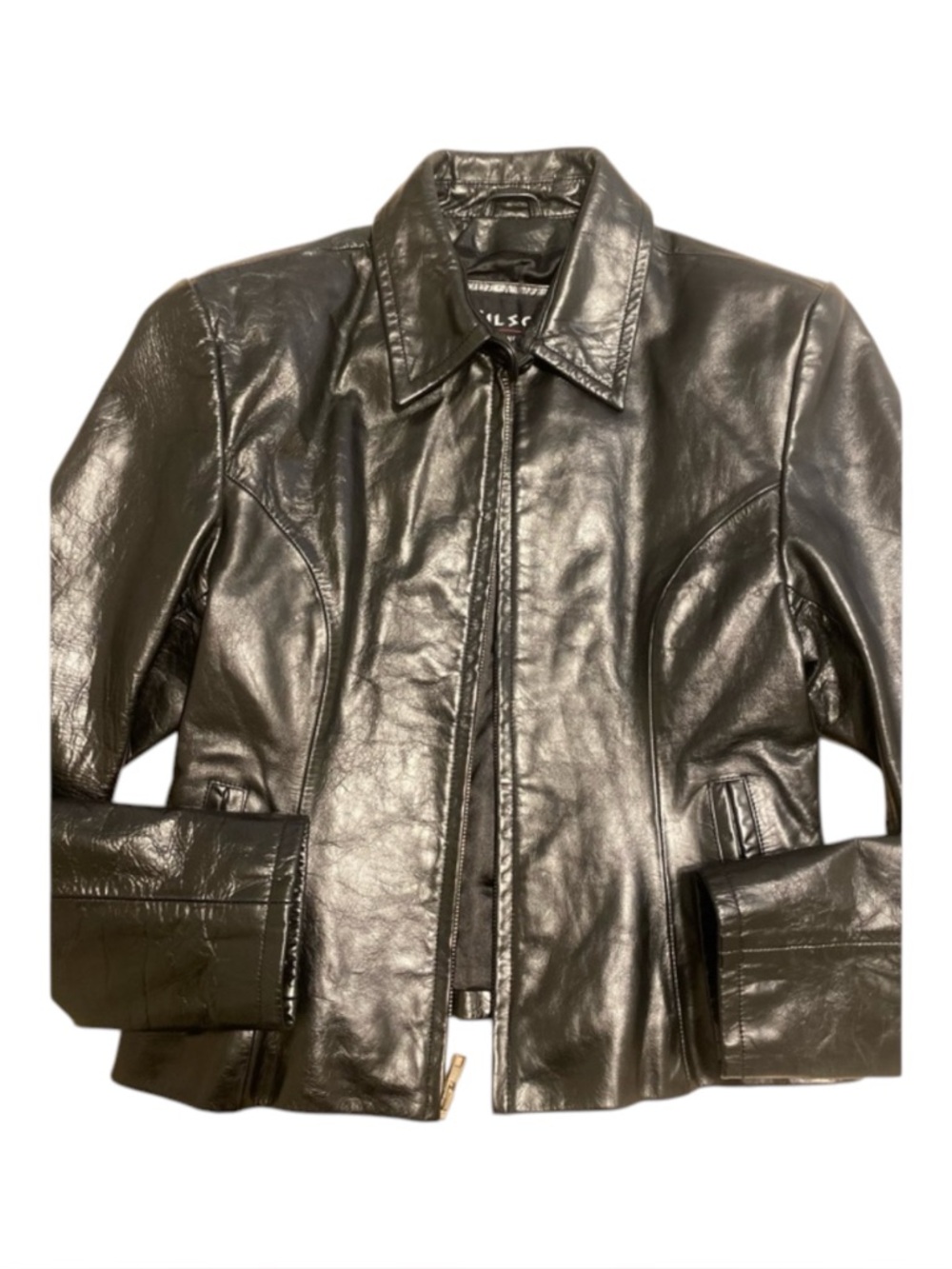 Y2K Vintage Wilson’s Leather Zip Up Jacket Sz S - GREAT CONDITION!